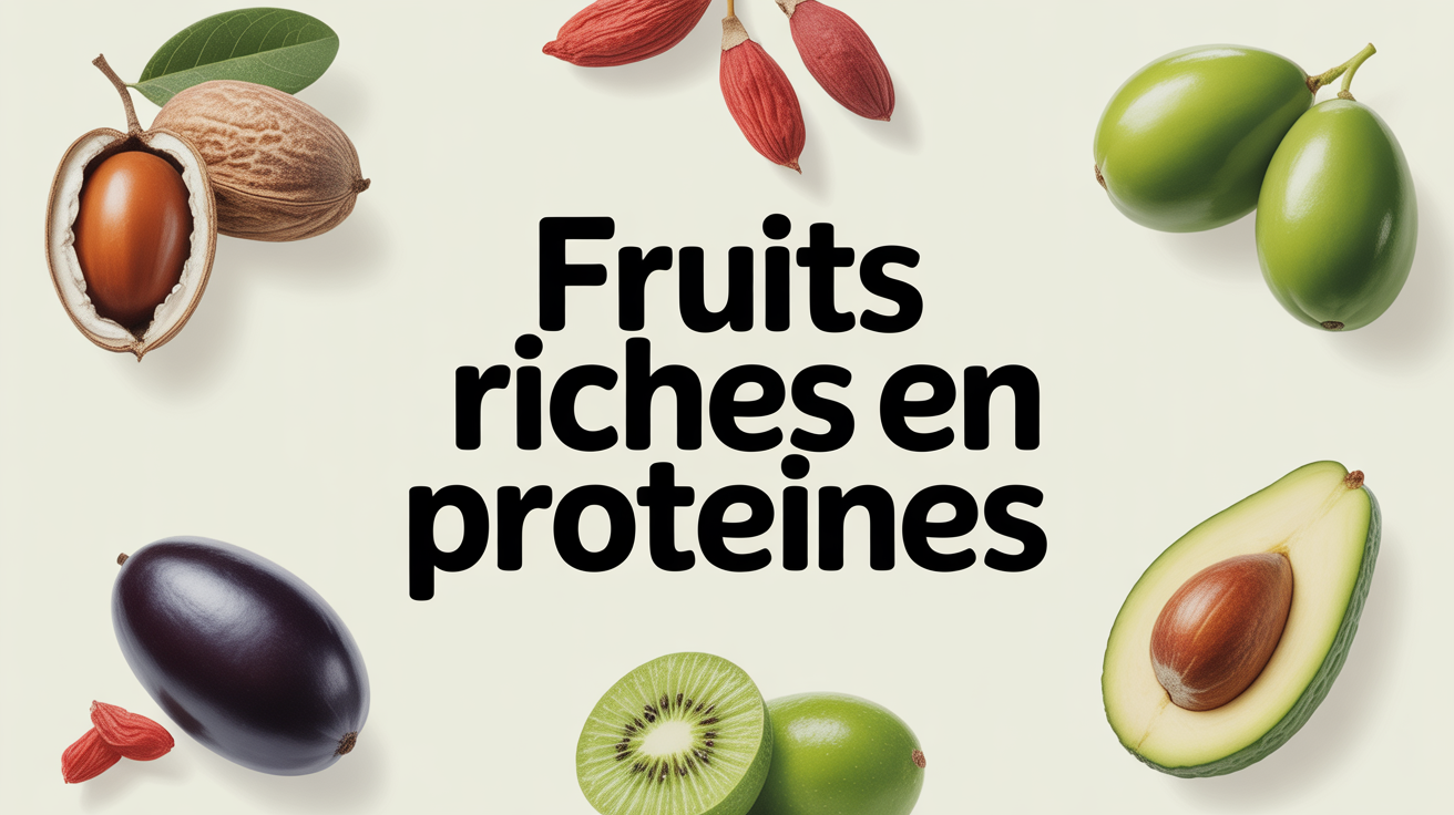 nature morte de fruits riches en proteines amandes pistaches goyave avocat baies de goji
