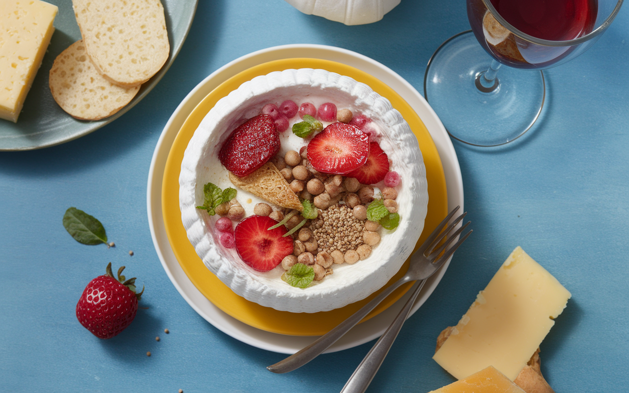 Petit-déjeuner équilibré avec fromage blanc 40% et fruits