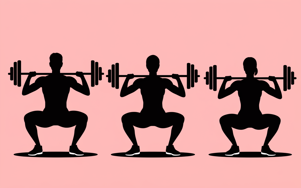 Exercices cuisses squat fente hip thrust