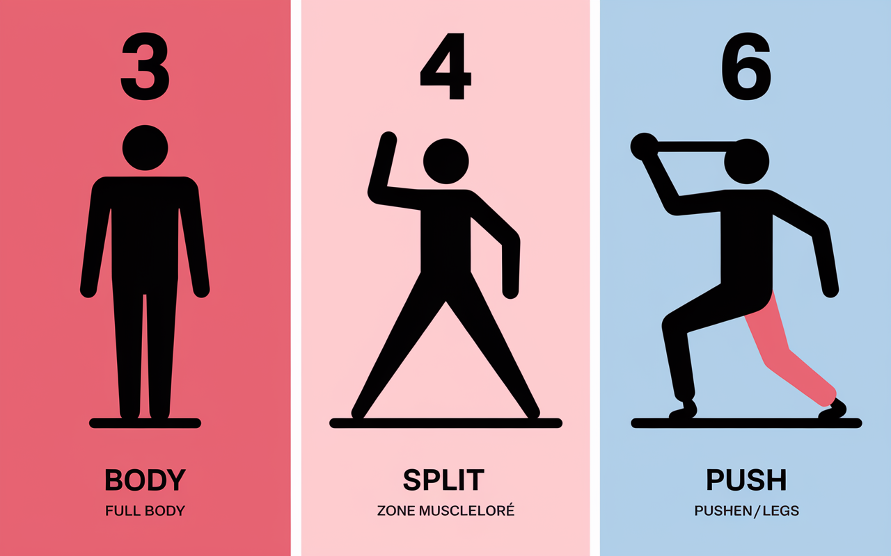 Schémas Split, Full Body, Push Pull Legs