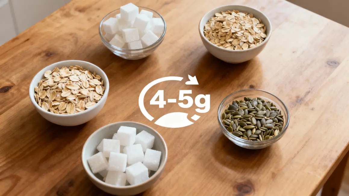 Tableau nutritionnel flocons d’avoine bols