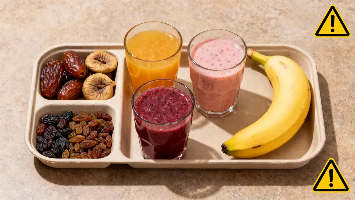 fruits faux amis dattes figues raisins secs jus smoothie signes attention