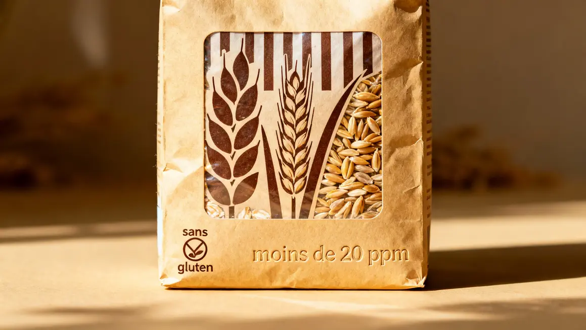 Flocons d'avoine sans gluten etiquetage 20 ppm et cereales barre