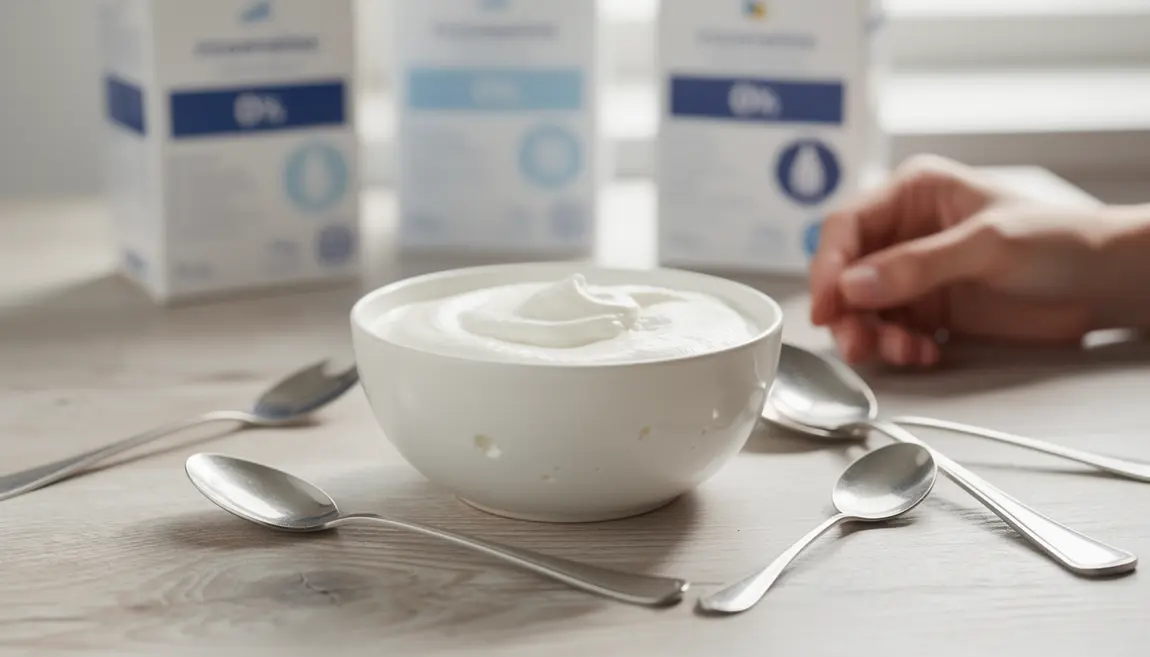 bol de fromage blanc 0 pourcent avec etiquette nutritionnelle