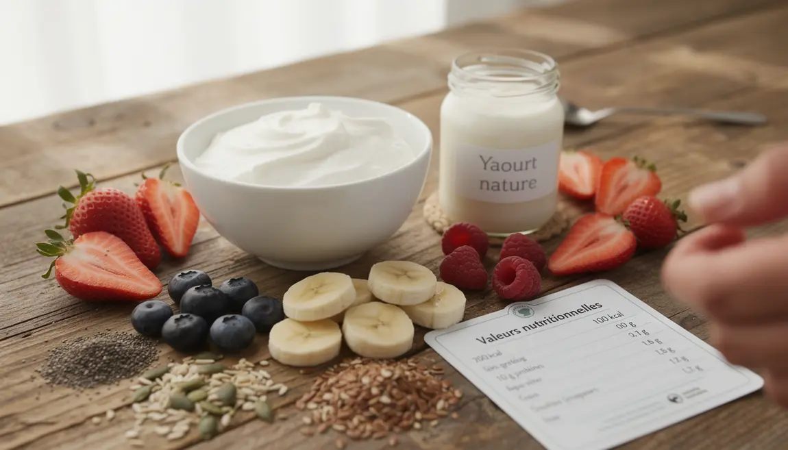 fromage blanc yaourt tableau nutrition fruits