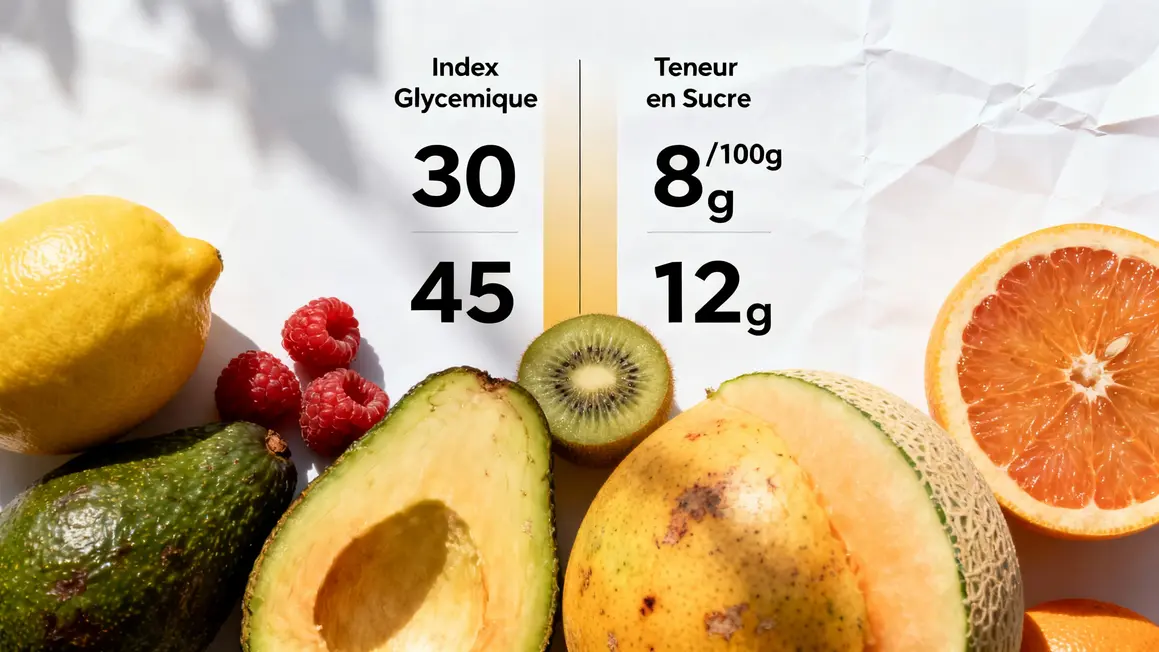 fruits les moins sucres tableau index glycemique chiffres