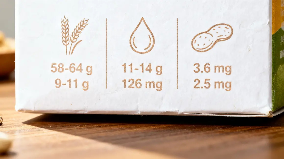 tableau nutritionnel flocons avoine proteines