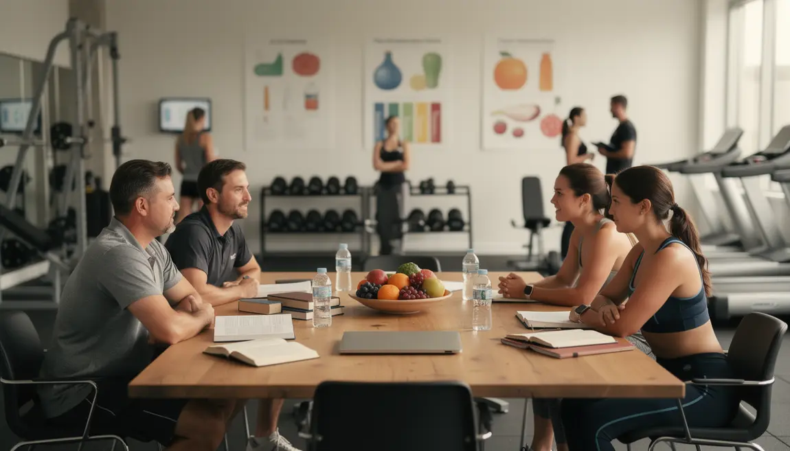 Formation nutrition sportive coachs sportifs table ambiance lumineuse