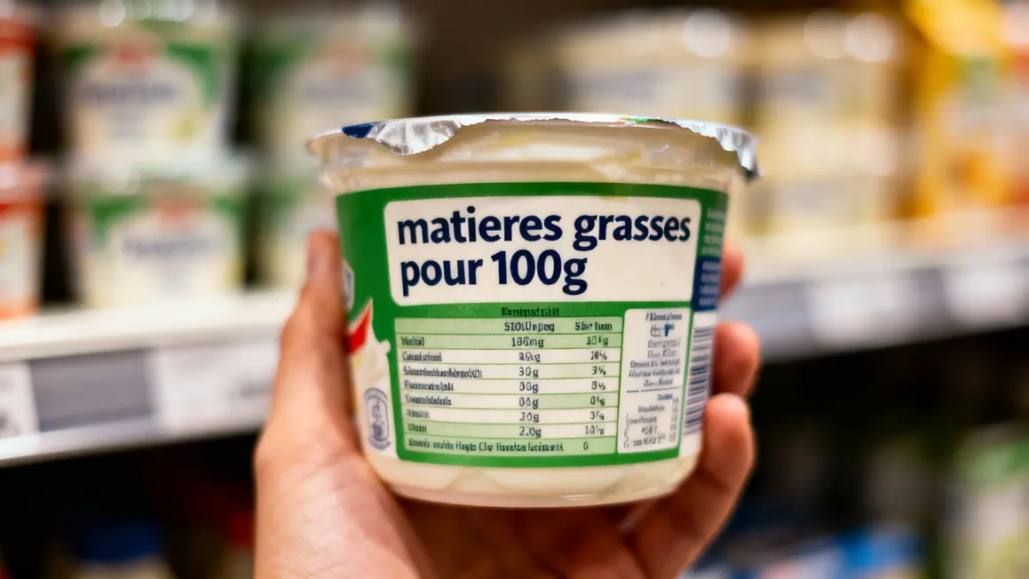 etiquette produit laitier fromage 0 pourcent matiere grasse