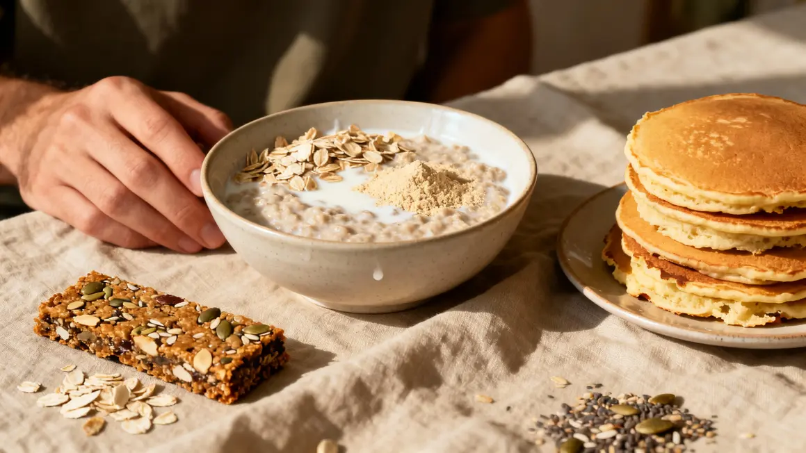 recettes flocons avoine porridge pancakes barre