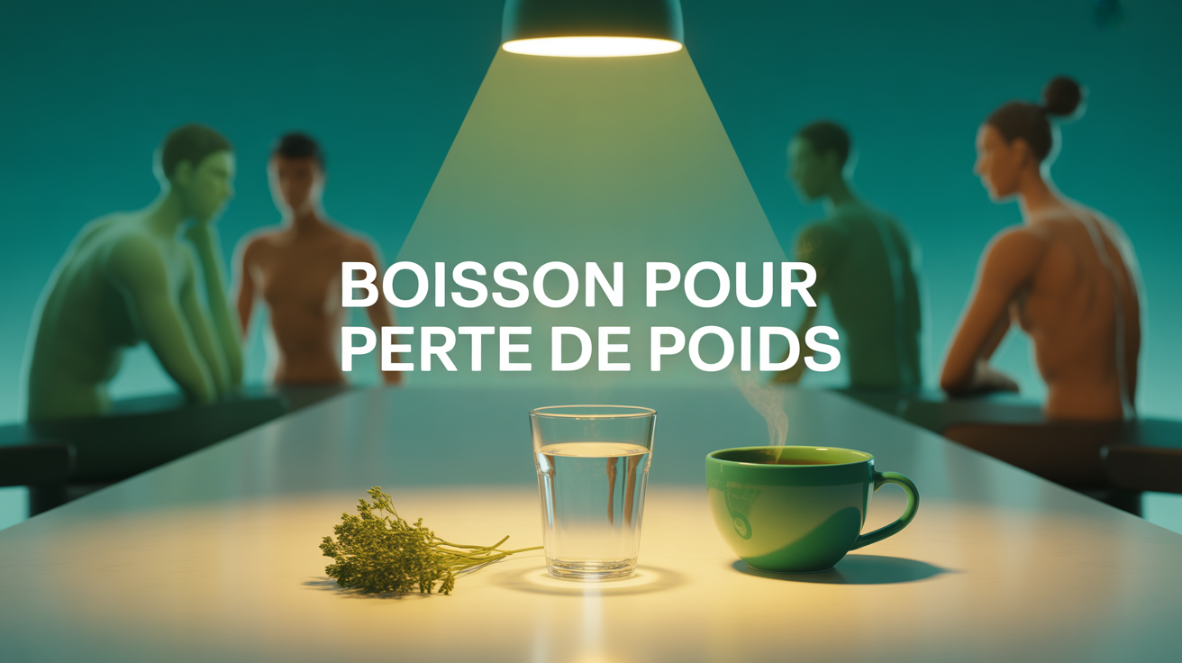 table avec boissons pour perdre du poids