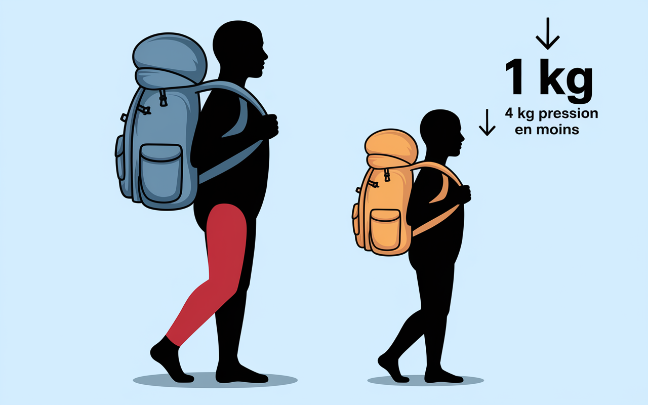 Comparaison silhouette perte de poids et douleurs articulaires, genou soulagé