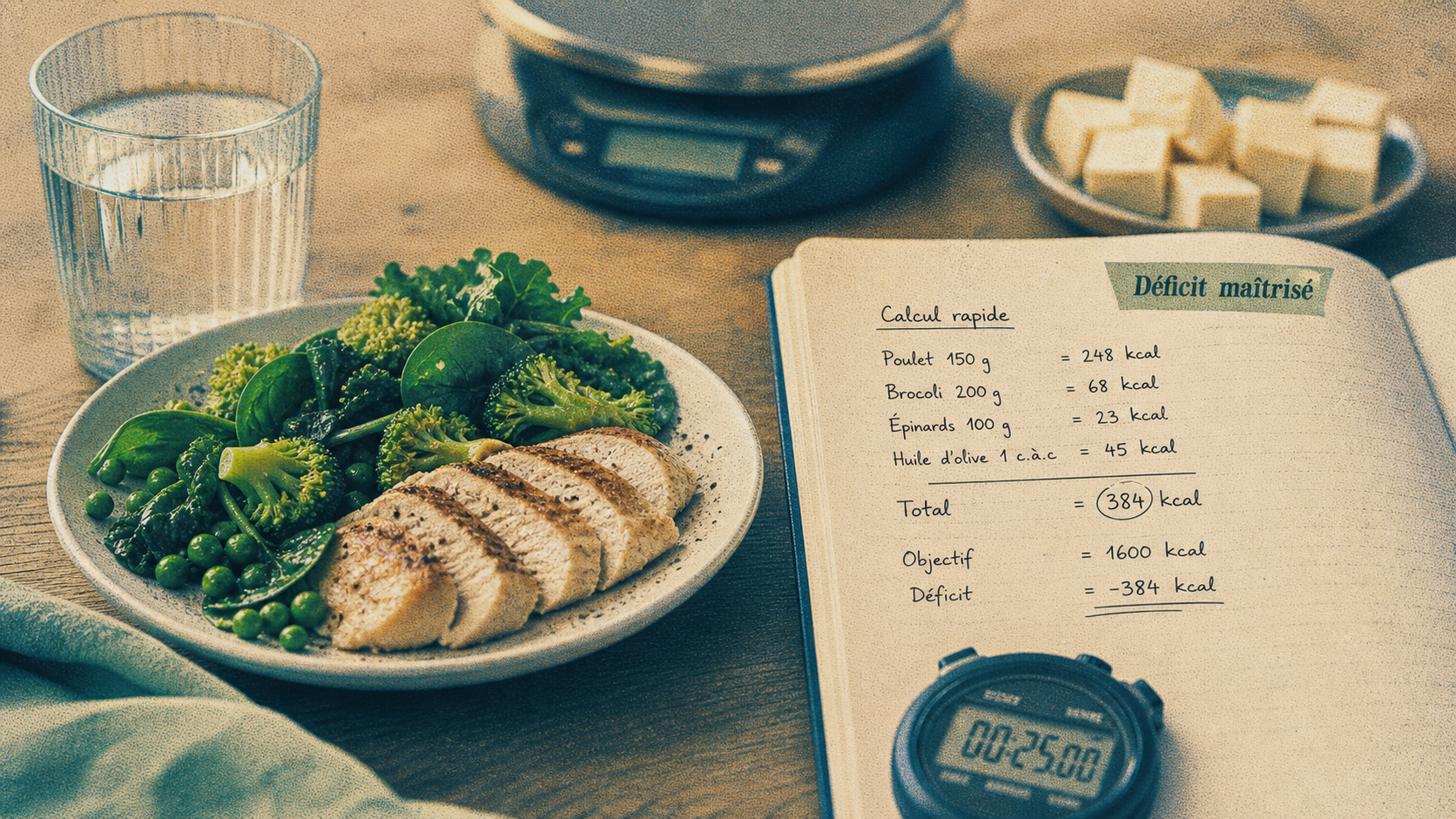 Maigrir vite et bien : déficit maîtrisé, assiette saine et calories