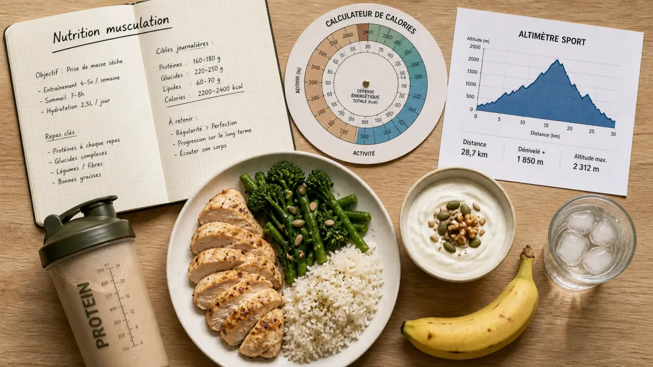 Nutrition pour la musculation : protéines, glucides, repas