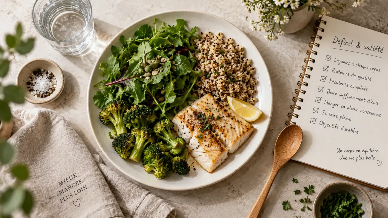 Régime rapide et efficace : assiette équilibrée, légumes et protéines